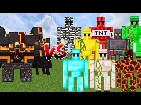 NETHERITE MONSTROSITY vs ALL GOLEMS | Minecraft Mob Battle