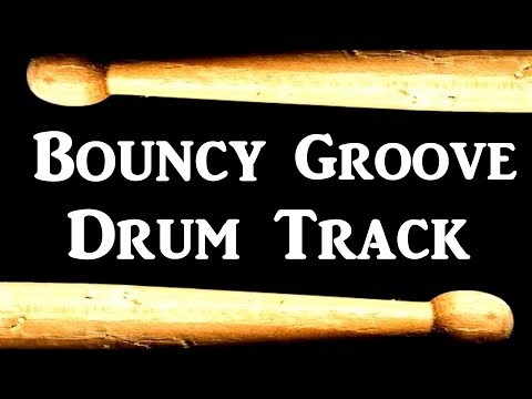 Bouncy Groove Drum Track 90 BPM, Drum Beats for Bass Guitar, Instrumental Isolated Drums Beat 357