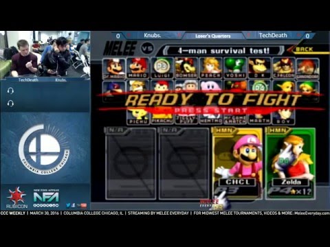 CCC Weekly [3/30/16] - Knubs. (Luigi) vs. TechDeath (Sheik) - SSBM - Loser's Quarters