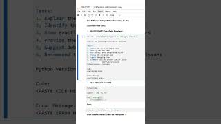 This AI Prompt Debugs Python Errors Step-by-Step (Engineers Must Save)