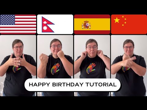 Tutorial: come dire "Buon compleanno" nelle lingue dei segni del mondo | ASL, USA, Spagna, Nepal,...