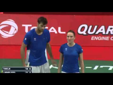 2015 TOTAL BWF World Championships R64 XD TAN Chee Tean Shevon Jemie LAI vs LABAR Emilie LEFEL