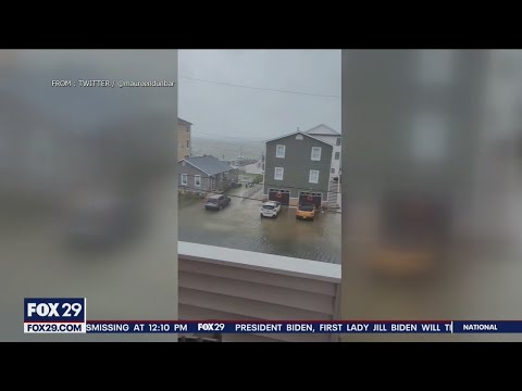 Remnants of Ian bring relentless rain, wind and flood streets at the Jersey shore