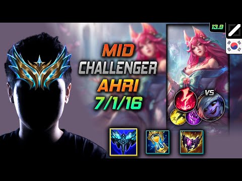 Challenger Mid Ahri Build Everfrost Electrocute - Ahri Mid vs Tristana - LOL KR 13.9