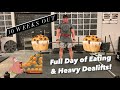 High Carb Day and Deadlifts 10 Weeks Out | Full Day of Eating
