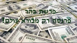 פרשת בהר -פרנסה רק מבורא עולם!