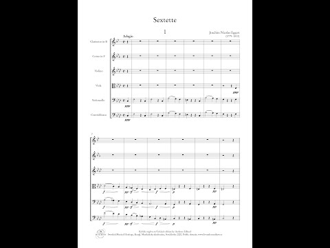 Joachim Nicolas Eggert – Sextett (klarinett, horn, vln, vla, cello & kontrabas)