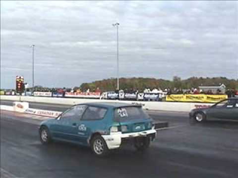 Shants 11 sec Civic Vs Green Civic - All Motors