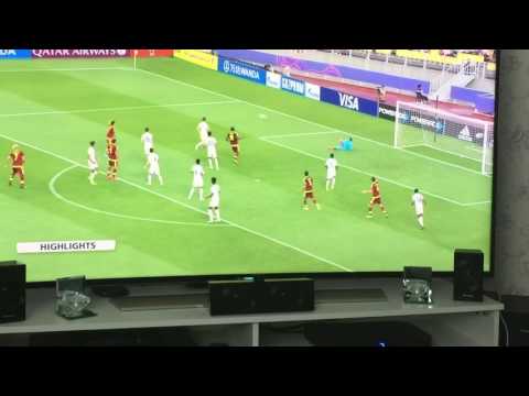 England v Venezuela World Cup final 50 yard free kick