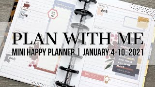 Plan with Me | Mini Happy Planner | January 4-10, 2021