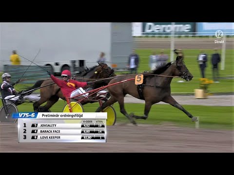 Joviality & Erik Adielsson vinner Svenskt Travderby (4 000 000 kr) på Jägersro. Tid 1.12,1a/2 640 m.