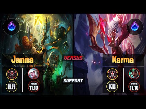 GrandMaster JANNA [Arcane Comet] (Support) VS  KARMA - Grandmaster KR Patch 11.10