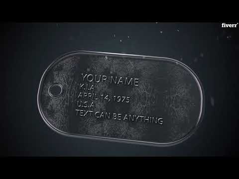 Make 3d army dogtag necklace with your name or text - Best Intros & Outros service