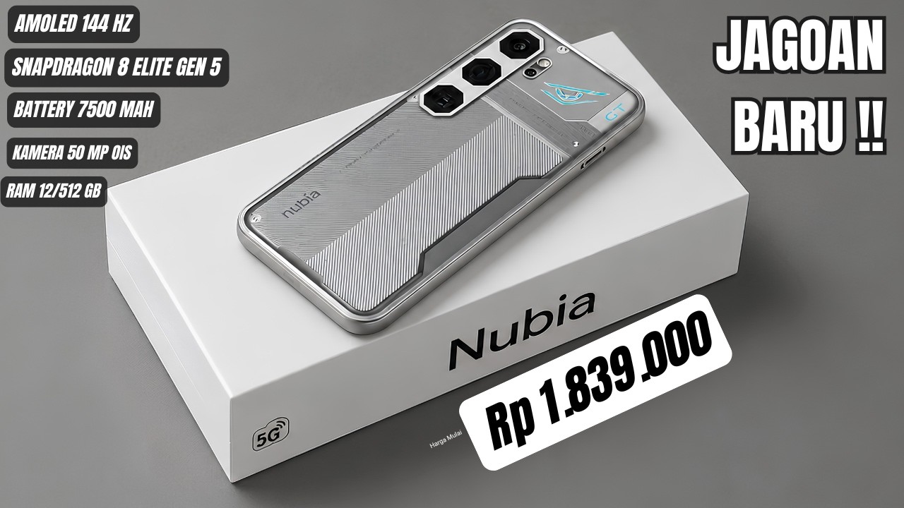 BARU SAJA DIRILIS‼️7500MAH, 12/512 GB - HP NUBIA TERBARU JUNI 2026