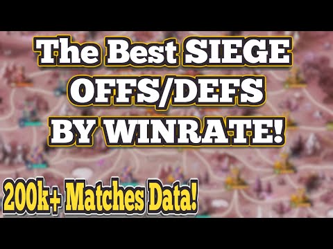 THE BEST Siege OFFENCES and DEFENCES by WINRATE! 200k+ Matches - Summoners War