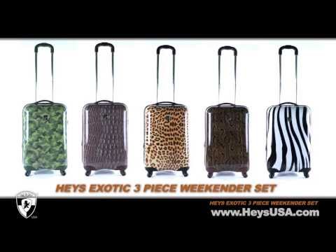 Heys USA- Heys Exotic 3 Piece Weekender Set
