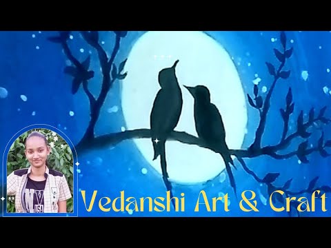 Watercolor Birds Painting | Loving Birds Painting | Nature painting With Watercolor