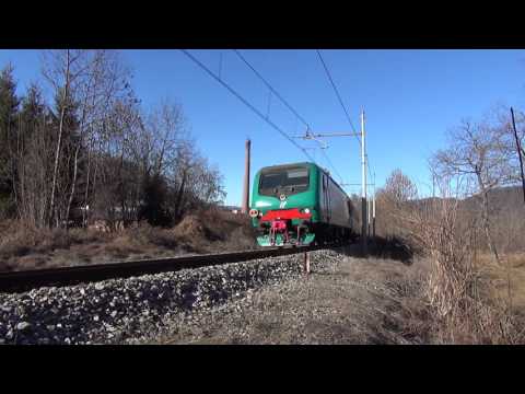 IL SALUTO DELLA E.464-600  IN TRANSITO A ROBILANTE.(CN) 16 - 1 - 2016