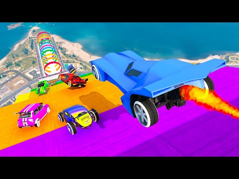 IMPOSSIBLE MEGA RAMP BUT THE ENDING IS VERY ????? - GTA 5 ONLINE