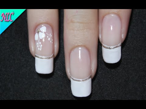 DECORACION DE UÑAS FRANCÉS CON FLORES ♥ – FRENCH NAIL ART – FLOWERS NAIL ART – NLC