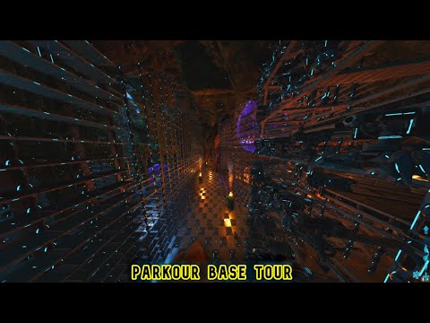ARK - Solo Parkour Base Tour l Devils Fibercraft Center l - 4K