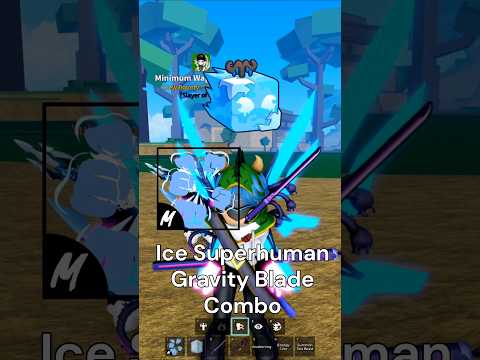 Ice Superhuman Gravity Blade Combo #bloxfruits #bloxfruit #roblox #shorts