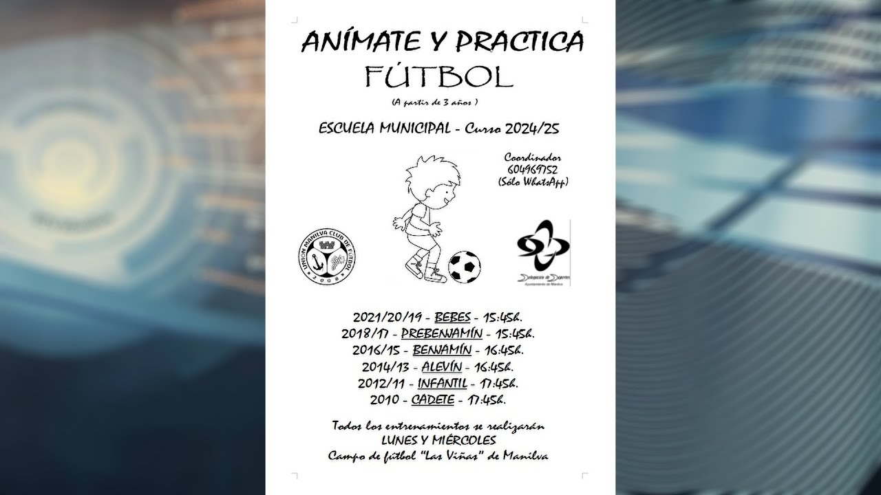 Inscripciones en la Escuela de fútbol