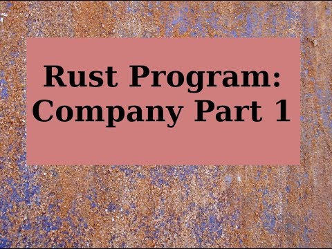 Rust Program: Company Part 1