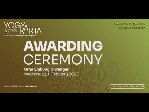 [LIVE STREAMING] Awarding Ceremony of the 1st Yogyakarta International Choral Festival 2026