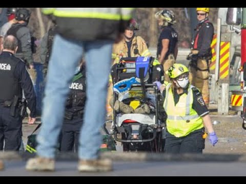 Partial building collapse traps workers