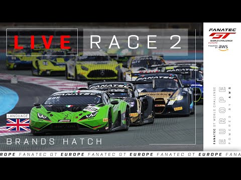 LIVE | Race 2 | Brands Hatch | Fanatec GT Europe 2024 (English)