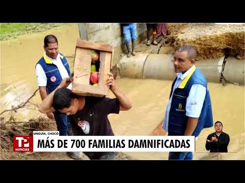 Más de 700 familias damnificadas en Unguía, Chocó, por intensas lluvias e inundaciones