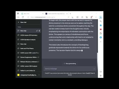 ChatGPT Spirituality ACIM Lesson 232 - Be in my mind, my Father, through the day
