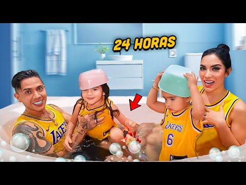 24 HORAS SIENDO PAPÁS REALES DE 2 🤯 Jukilop | Kimberly Loaiza