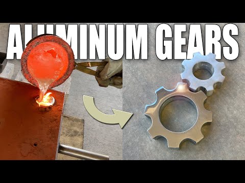 Casting Solid Aluminum Gears - Scrap Metal Melting - Garbage To Greatness