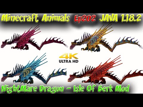 Isle Of Berk Dragon Mod Monstrous Nightmare Train Your Dragon Mod Minecraft JAV 1.18.2 Animals Ep202