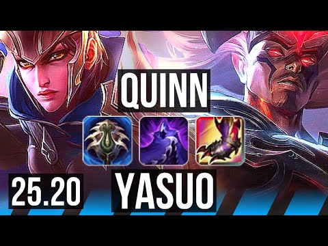 QUINN vs YASUO (MID) | Quadra, Legendary | EUW Master | 25.20