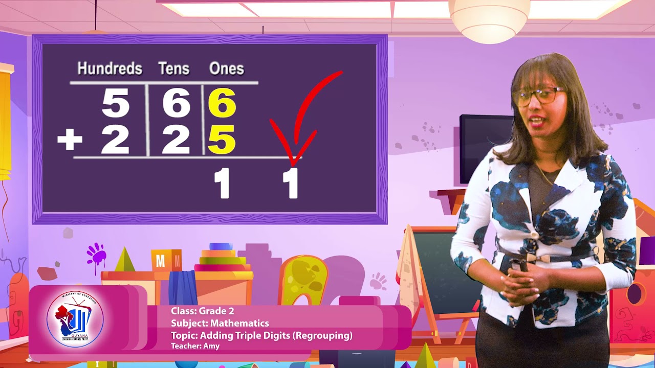 Mathematics - Grade 2: Adding Triple Digits (Regrouping)