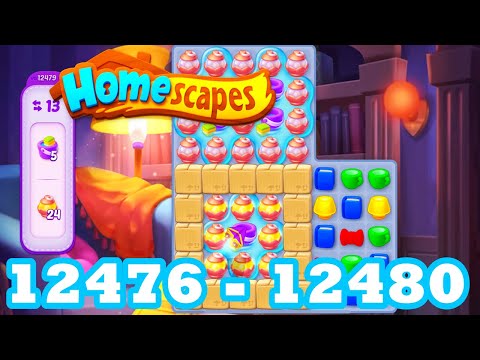 Homescapes Level 12476 - 12480 HD 3 - match puzzle Gameplay | android | IOS | 12477 | 12478 | 12479
