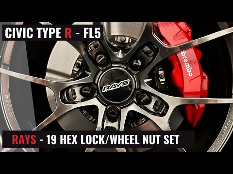 RAYS - 19HEX WHEEL AND LOCK NUT SET // FL5 CIVIC TYPE R