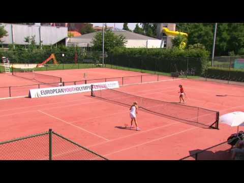 EYOF2013 TENNIS (G) ARNOLD (SUI) BEATS VAN RIJN (NED)
