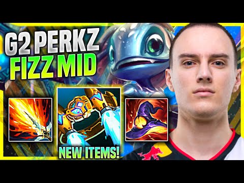 PERKZ PICKS FIZZ WITH NEW ITEM HEXTECH ROCKETBELT! - G2 Perkz Plays Fizz MID vs Sylas! |