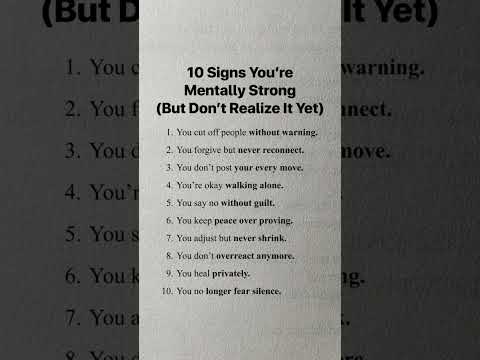 10 Signs You're Stronger Than You Think 💪