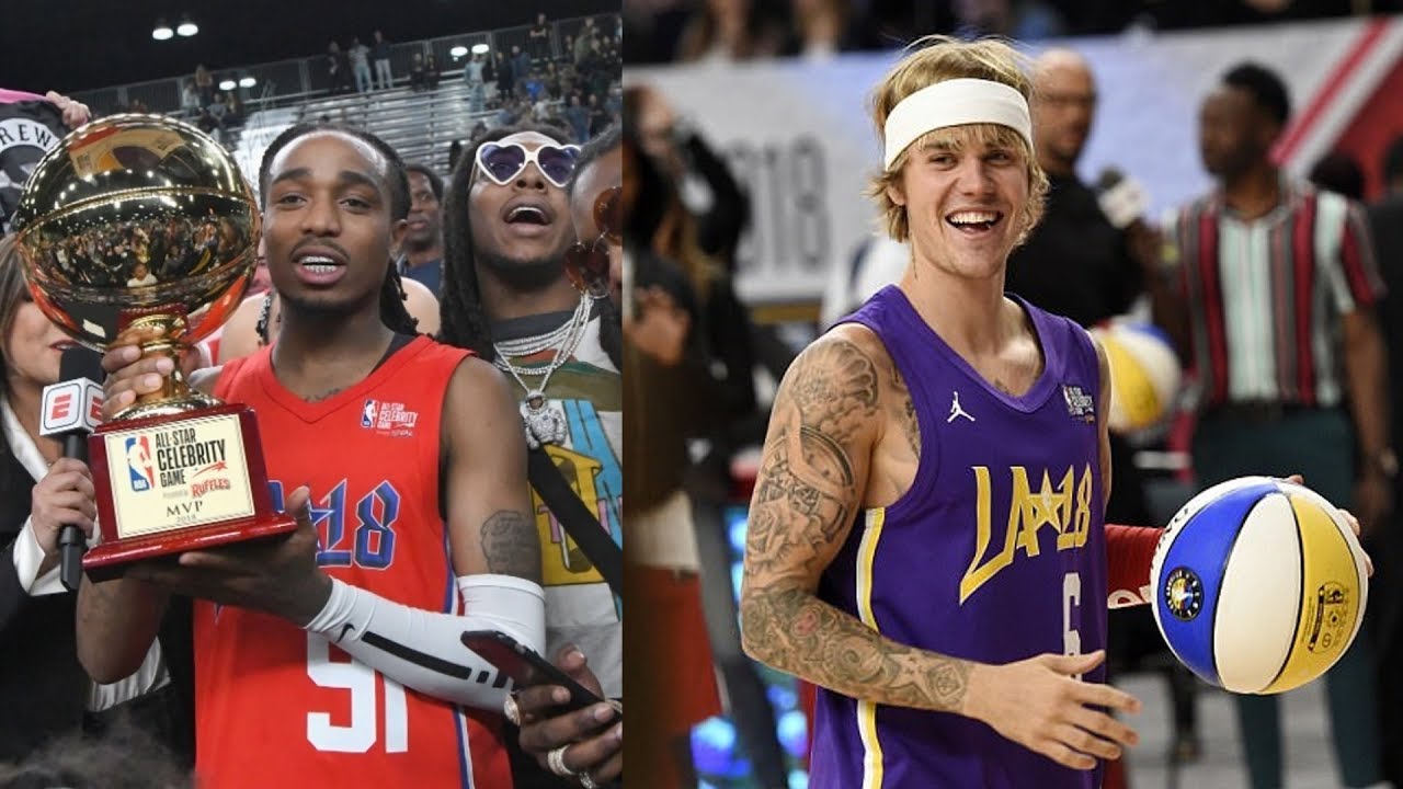 NBA All-Star Celebrity Game 2018! Justin Bieber, Quavo MVP, Rachel 2K