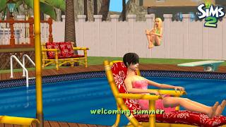 this feels like a 2000s summer vacation 🍉 🌴 cozy sims 2 summer gameplay