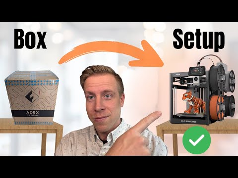 Flashforge AD5X FULL SETUP - Unboxing to First 3D Prints!