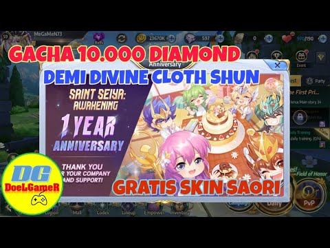 Gacha 10.000 Diamond di Event 1 Year Annivesary Saint Seiya Awakening (+Subtitle)