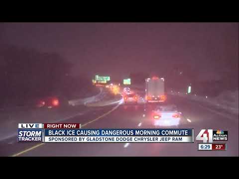 Black ice wreaking havoc on morning commute