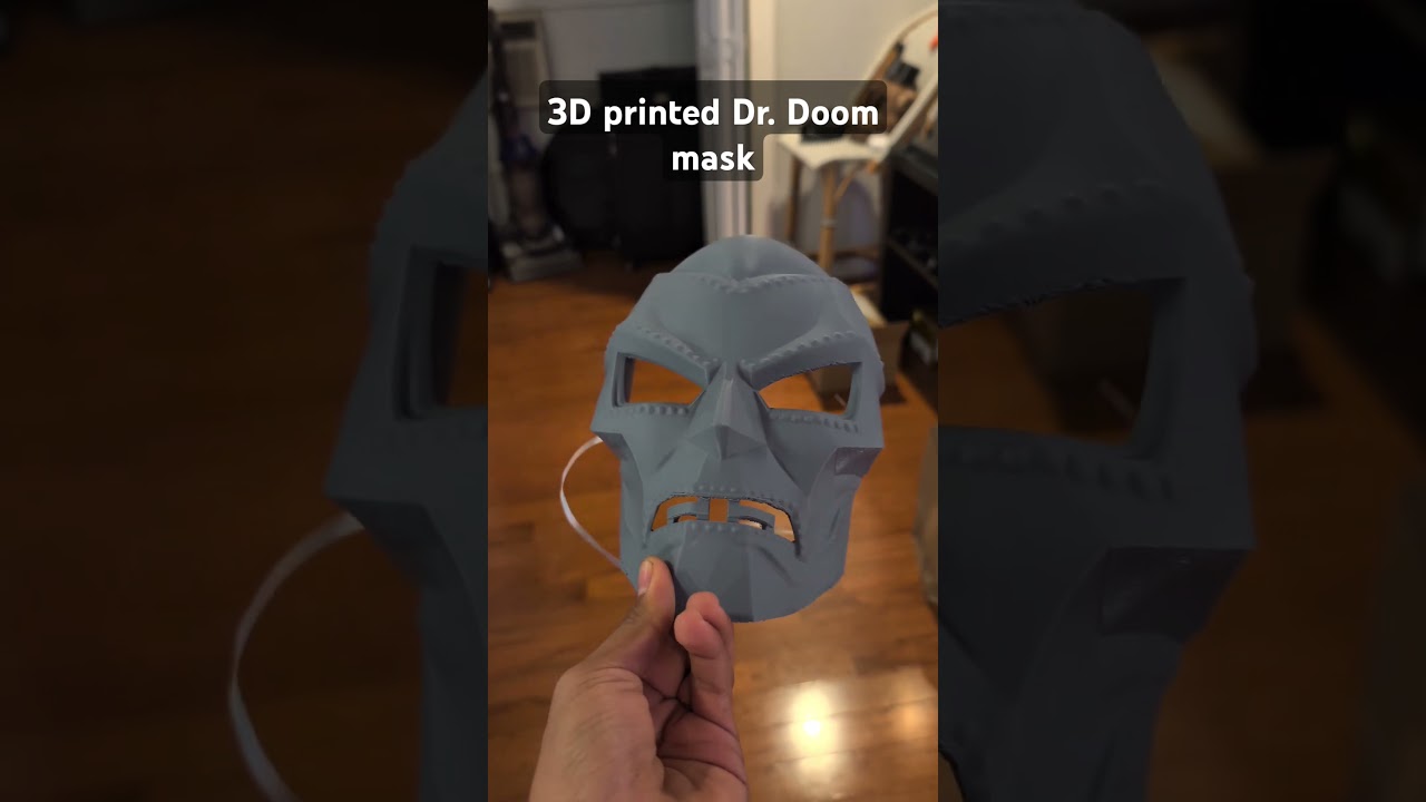 3D printed Dr. Doom mask #3dprinting #mask #cosplay #drdoom #fantasticfour #marvel #disney #comics