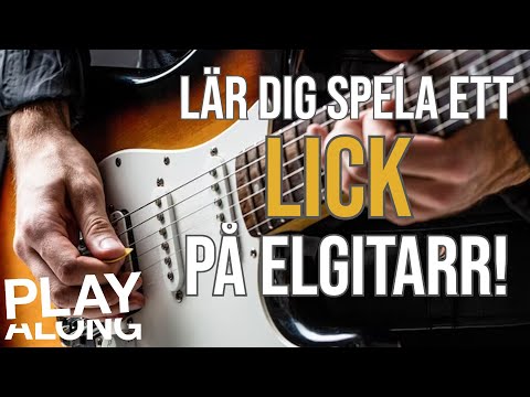 Lär dig spela ett lick på elgitarr med gitarristen Bonne Löfman, lätt att följa med elgitarr lektion